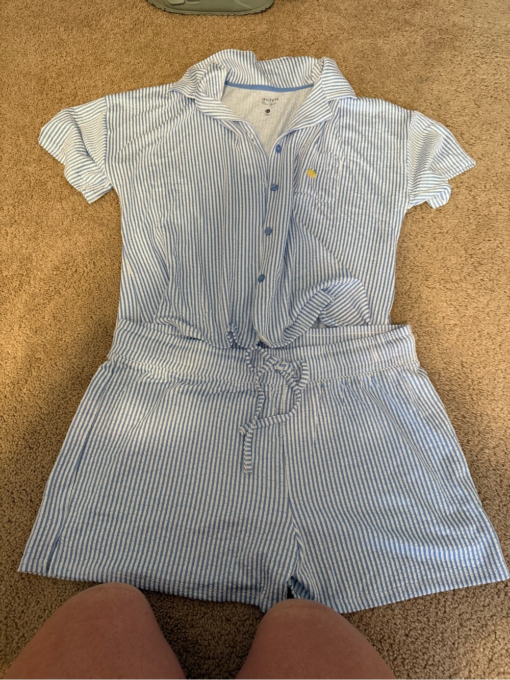 Striped Light Blue women’s pajamas size XL